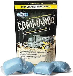 Walex Commando RV Black Holding Tank and Sensor Cleaner Drop-Ins 4-Pack (1 Year Supply)