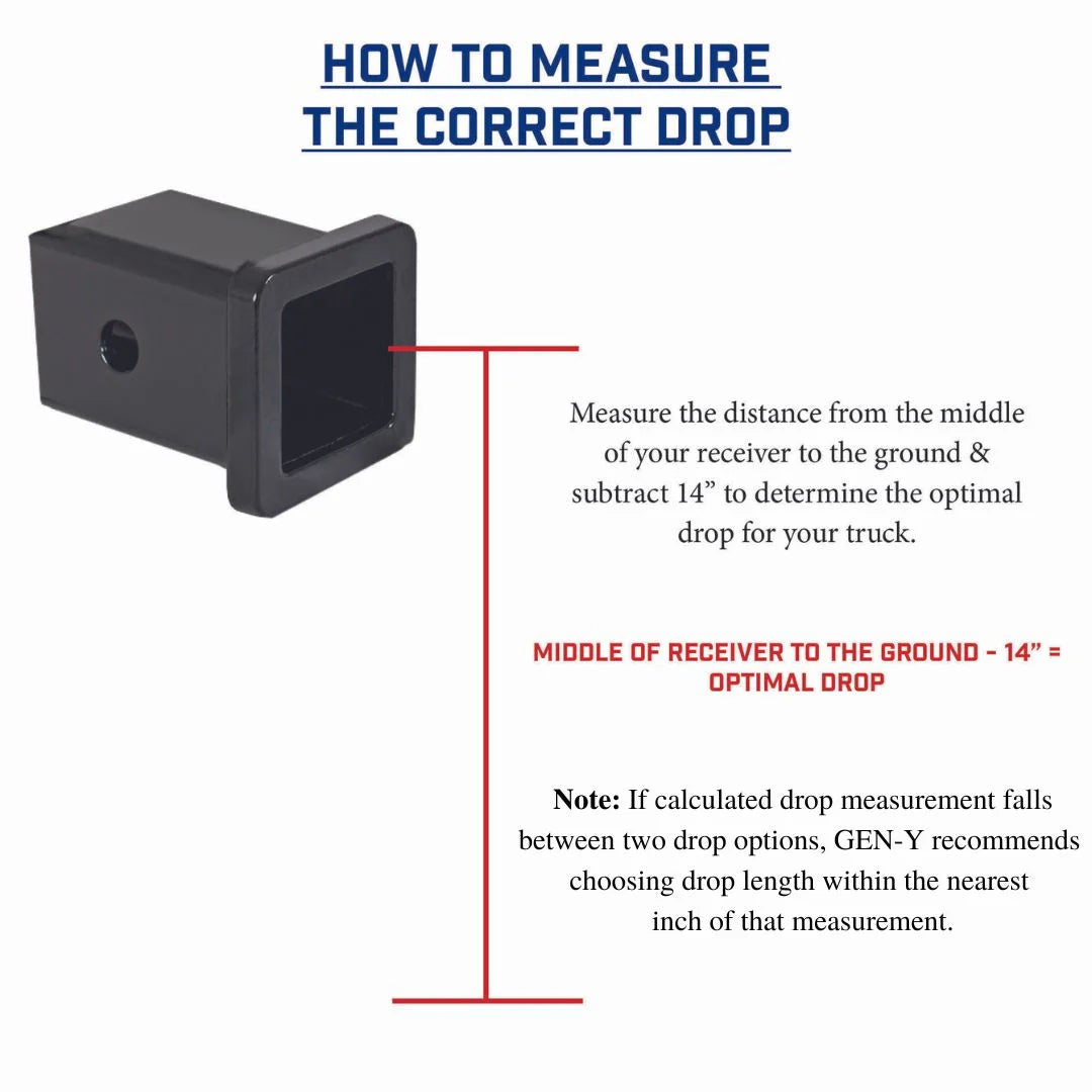 GEN-Y THE BOSS (TORSION-FLEX) 16K DROP HITCH (2″ OR 2.5″ SHANK)