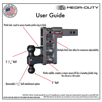 GEN-Y MEGA-DUTY 32K DROP HITCH