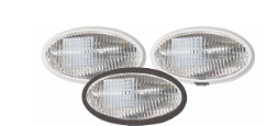 OVAL WHITE STANDARD PORCHLIGHT