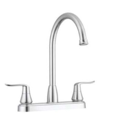 KITCHEN FAUCET SATIN NICKEL - ELEGANT J-SPOUT