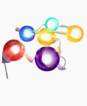 LIGHTS - GLOBE - 6" MULTI COLOR - WHITE WIRE