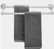 HOLDER -TOWEL - DOUBLE - 10" - WHITE