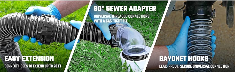 Valterra 20' Silverback Sewer Hose Kit